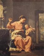 Francesco Trevisani Madonna Sewing with Child china oil painting reproduction